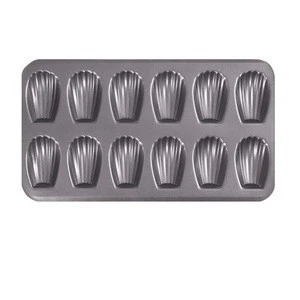 Professional 12 cup carbon steel madeleine pan for baking pan