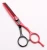 Import Professional 6.5&quot; Off-Set Barber Thinning Shears Pair in J2 Quality Stainless Steel in Red &amp; Black and with Curomized Features from China