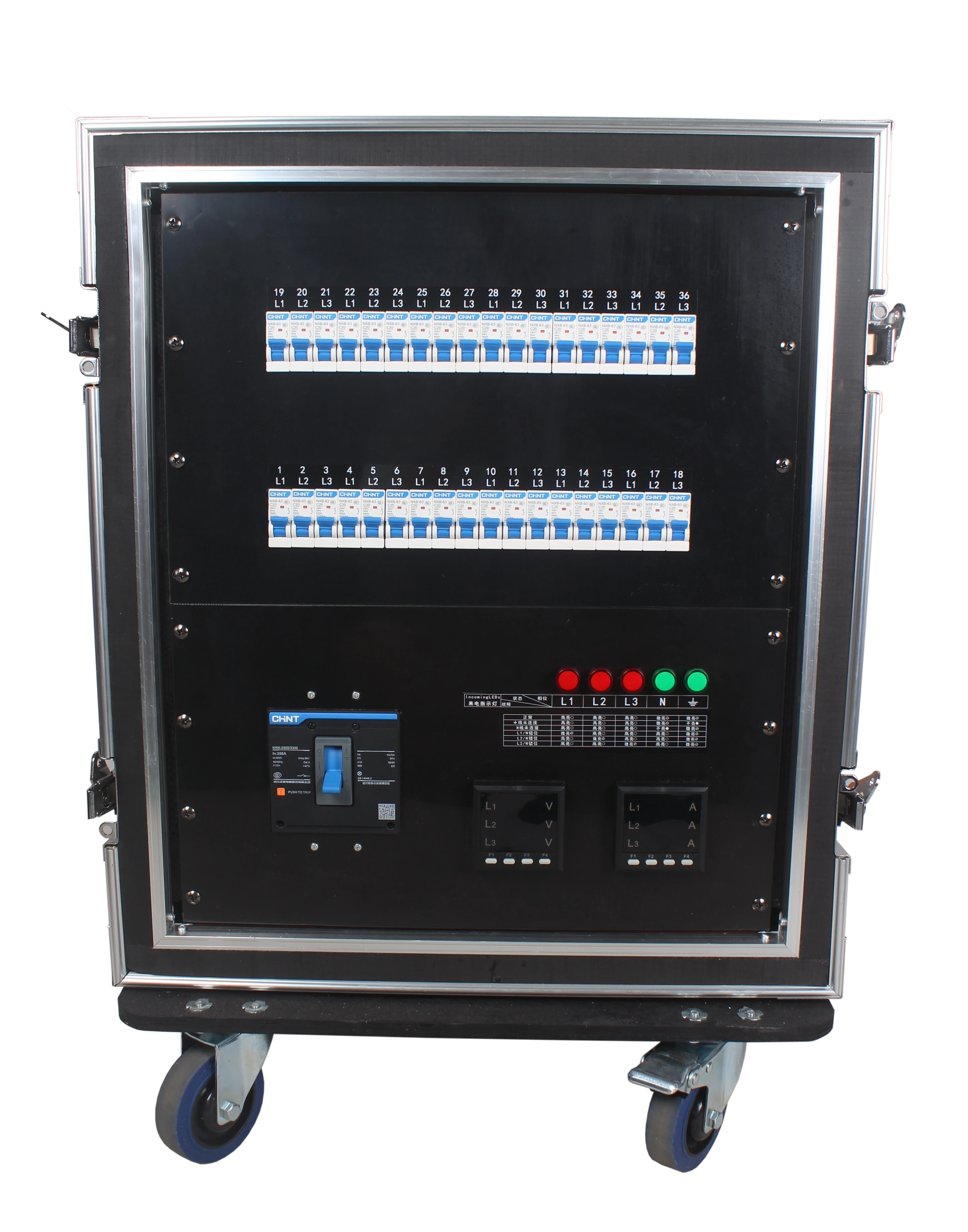 professional audio video &amp; lighting controller 3 phase power distro cee box