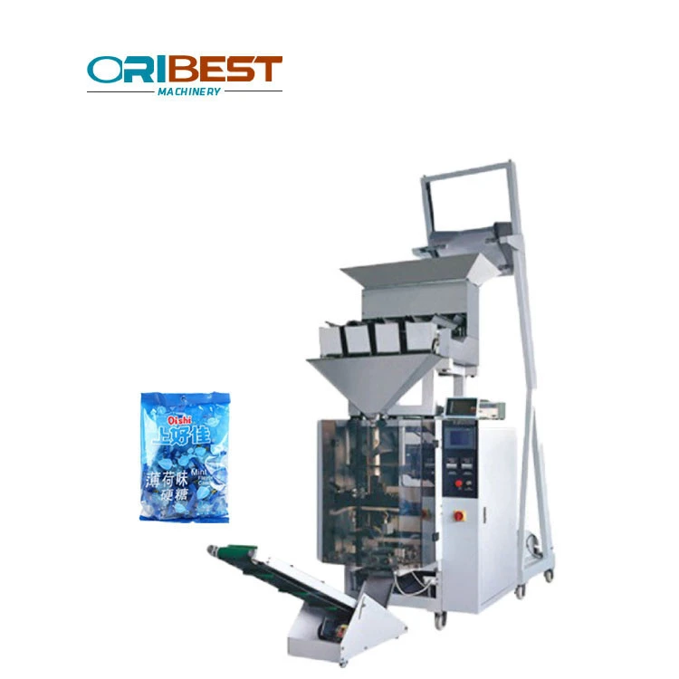 Professional candy peanuts dry vegetable chocolate pillow feeding packing machine for export