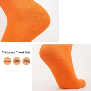 Professional Mens Childrens Three-Shoulder Striped Soccer Socks Non-Slip Long Knee High Sports Socks Bottom Towel Crew High