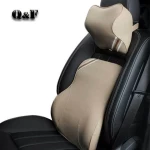 PU Leather Memory Foam Car Headrest Neck Pillow Seat Waist Supports Lumbar Cushion