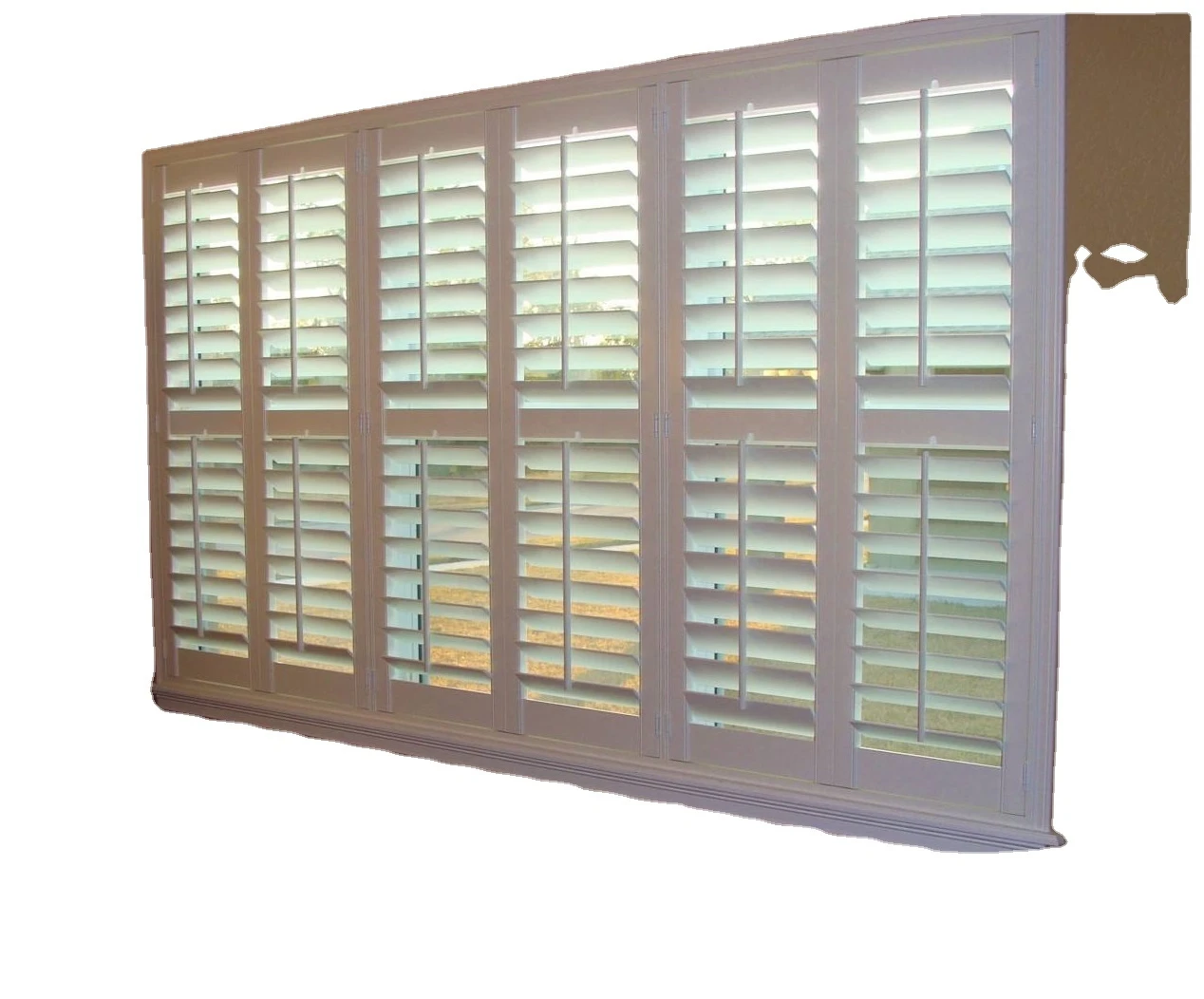 PVC timber wooden material shutters indoor design fauxwood shutters
