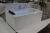 Import Q419 acrylic massage bathtub three waterfall inlets whirlpool tub from China