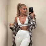 qc - 01 stylish breathable womens sportswear set backless and v-neck  gym women sportswear running stretch sportswear