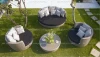 Rattan Round Garden 4 Pieces Outdoor Furniture wicker sofa daybed set- Patio Rattan Outdoor Garden Sofa Set