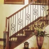 Real estate wrought iron railing inside house stair balustrade part