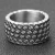 Import Real U Jewelry Custom Mens Jewelry Rings Wholesale Punk Pride Stainless Steel Cast Ring Antiqued Gun Metal IP-plated Bead Ring from China
