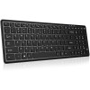 Rechargeable Wireless Keyboard Thin Ultra Slim Portable Laptop Keyboard with 2.4GHz Wireless Connection