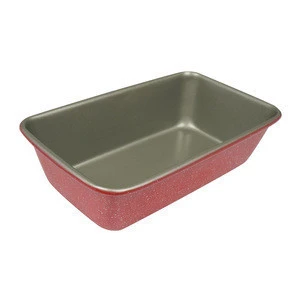 Red Carbon Steel Loaf Pan Pack of  4 Pieces
