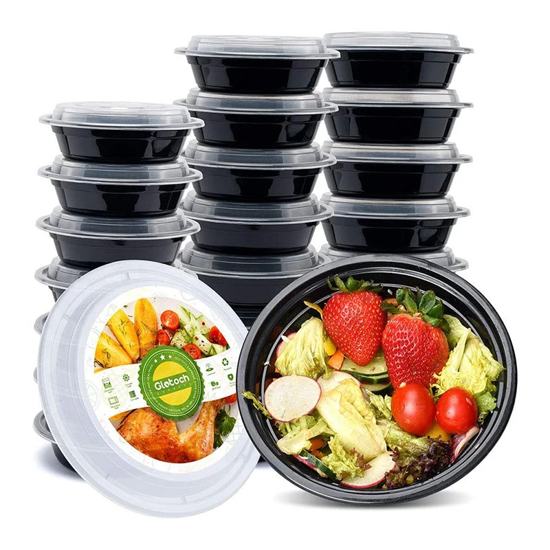 Reusable Microwave Safe Meal Prep Food Delivery Storage Containers with Lids