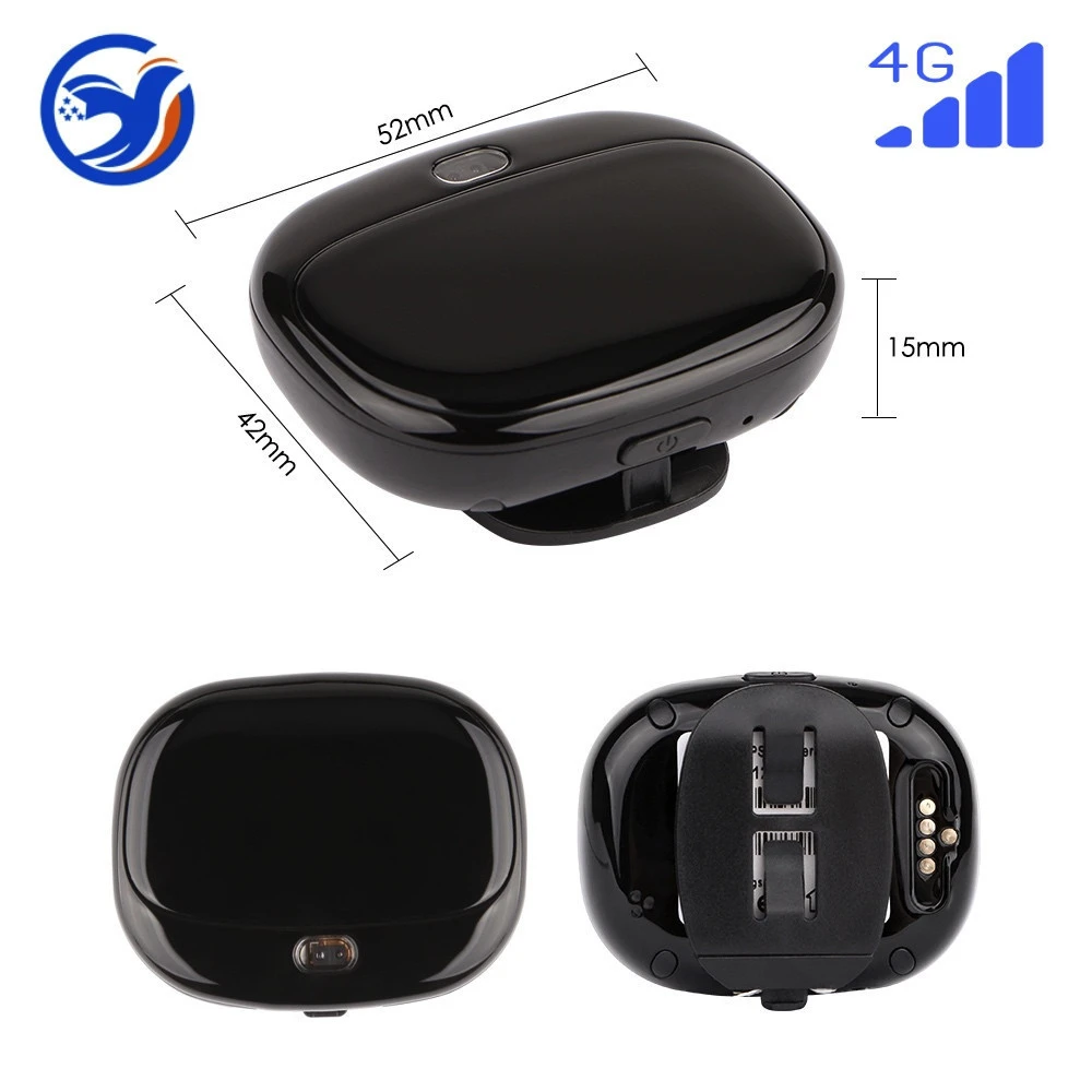 RF-V43 4G LTE Dog Cat mini GPS Tracker pet tracker gps rolling LED Light Step Counting Voice Monitor Free GPS Tracking Software