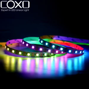 RGBIC led strip lights DC5V rgb IP20 60LEDS ce ROHS 5050 Full Color Programmable china led lights strip 2 Years Warranty.