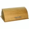 rolltop natural bamboo bread box bin with a cover to proof dirt and a metal handle for bakery factory BSCI