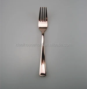 Rose Gold Heavy Weight Disposable Plastic Fork Heavy Duty Bulk Flatware Party Utensils for Wedding, Birthdays &amp; Other Occasions