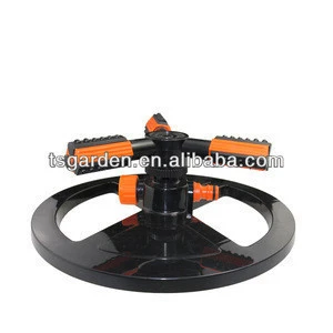 round base three arm decorative garden sprinkler