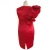 Import RSE894 Wholesale Plus Size Sleeveless Ruffle Shoulder Short Knee-Length Red Party Cocktail Dress For Fat Women from China