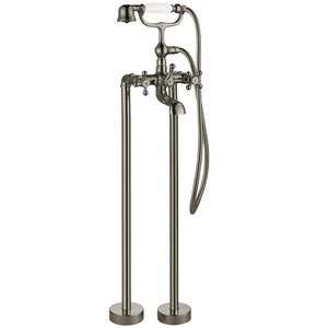 S1 American Standard Old fashion Freestanding Clawfoot Bathtub  Bath Tub Shower Set Faucet With Handheld Shower Diverter