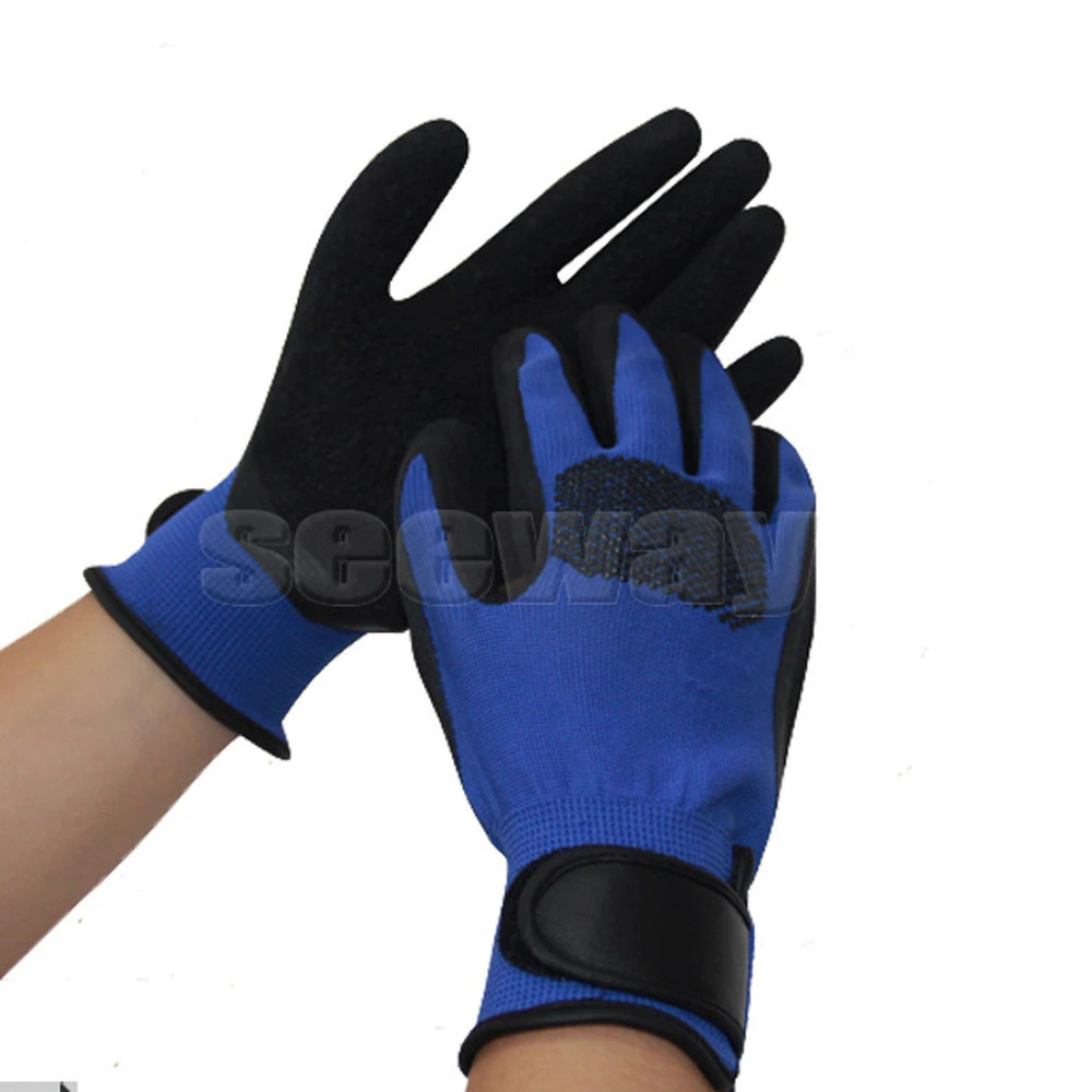 Seeway Construction Hand Job Gloves Rubber Palm with Tape for Best Fitting