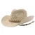 Import SH-0044  Womens Mens Paper Summer Sun Beach Straw Western Cowboy Hat Outdoor Wide Brim Hat with Strap from China
