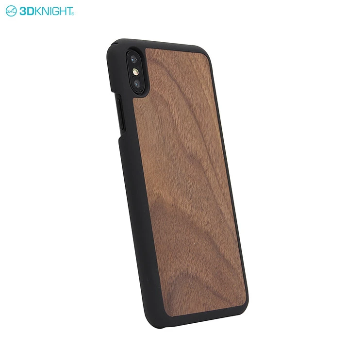 Shockproof Luxury Real Blank Wood PC Design hybrid Phone Case For iPhone X XR XS MAX