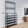 Shoe rack 5 tiers modern living furniture rack shelves metal hangers storage shoe racks for home use
