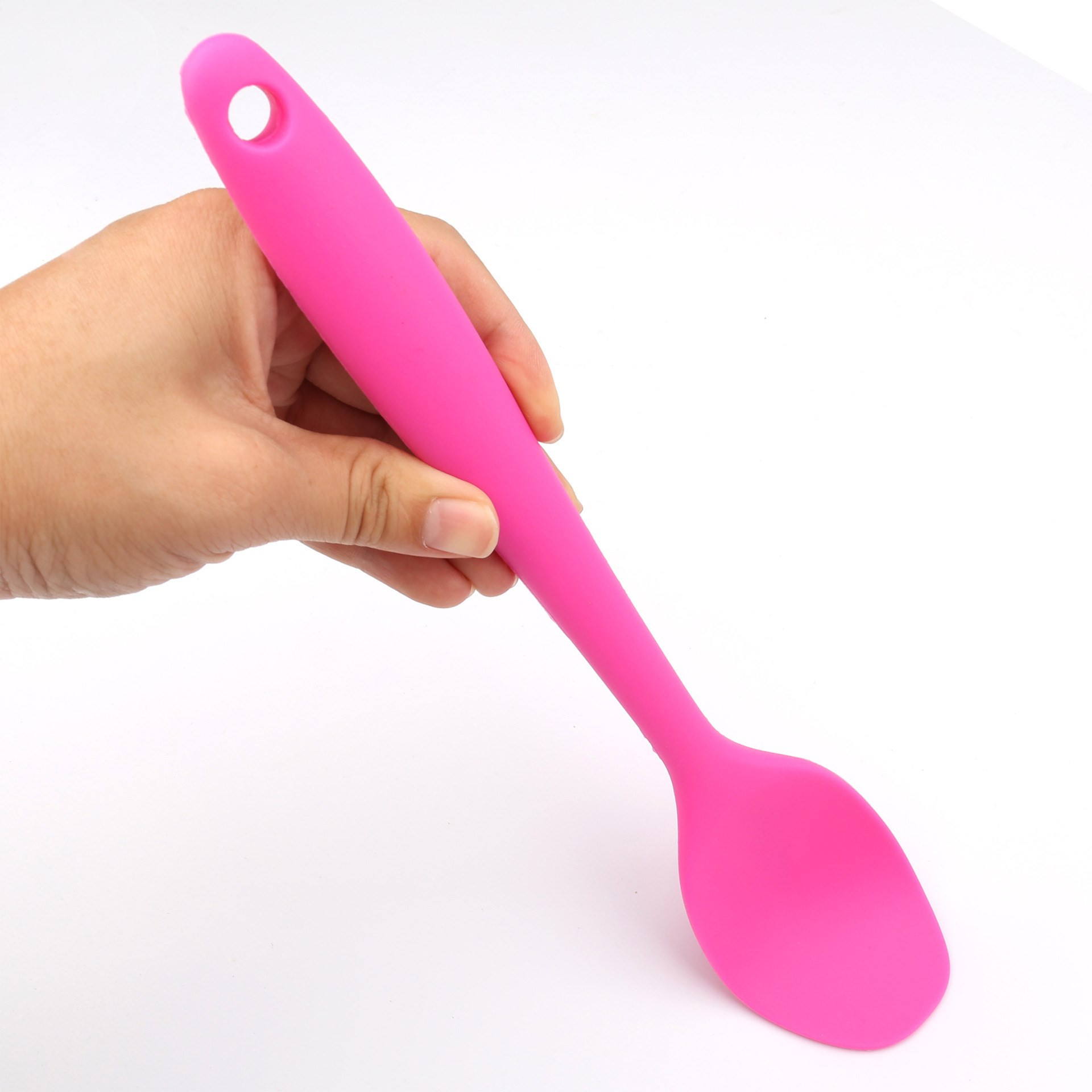 Buy Silicone Soup Spoon Scraper With Long Handle Home Kitchen Spoons ...
