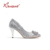 Silver / champagne / gold gradient sequins high heels 7cm stilettos pointed bridal shoes wedding shoes dresses banquet shoes