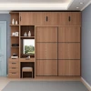 Simple Design Combined Clothes Cabinet Wooden Wardrobe