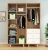 Import Simple style modern economy wardrobe solid wood panel bedroom wardrobe from China