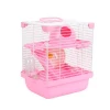 Small Castle Hamster Cage  Matching Runner Water Post Stainless Steel Double Layer Small Animal Cages Hamster Villa luxury House