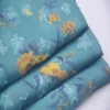 Soft Breathable Green Star Jacquard Flower 100% Polyester Fabric Cut Cloth