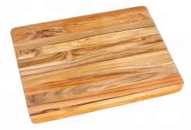 Solid wood chopping board with hole handle pan shape