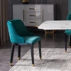 Solid Wood Dining Chair Restaurant Hotel Velvet Fabric Chairs Nordic Style Home Furniture