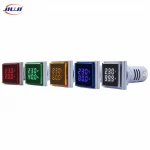 square panel indicator voltage meter current meter with indicator signal lamp AD16-22FVA voltage ampere meter