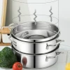 Stainless steel 2-3 layers High arched steamer Stockpot