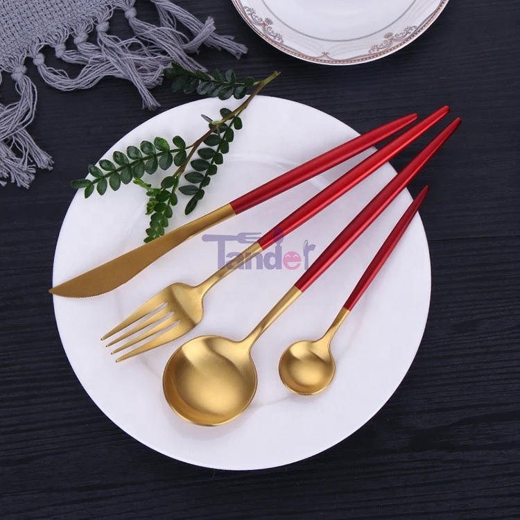 Stainless Steel Cutlery Dishwasher Safe Tableware Garnish Products Cutelry Set