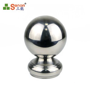Stainless Steel Gazing Ball Gate Staircase Decoration Accessories Large Hollow Steel Balls Threaded