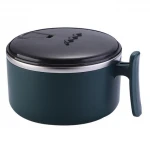 Stainless steel instant noodle maker pot lunch box with lid fast food cup salad children meal rice