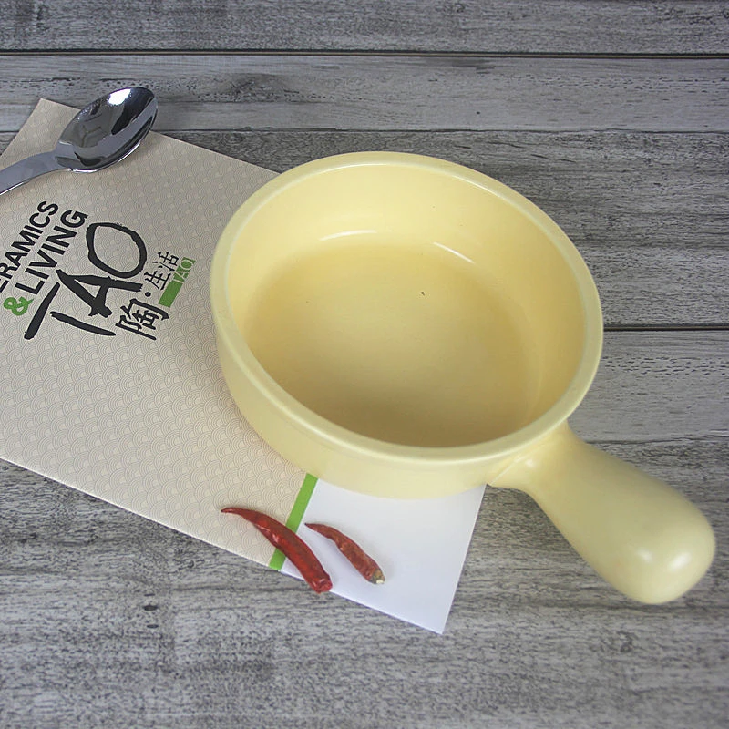stock light yellow cookware cheap cheese milk ceramic pot