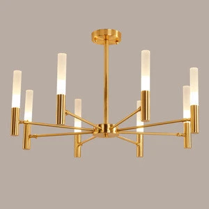 Style Zhongshan Guzhen Gold Acrylic Pendant Factory china Home Led Chandelier Modern lighting