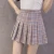 Import Summer casual skirt High Waist Stitching A-line young lady female students Plaid Pleated Cute Sweet Girls short Mini Skirt from China