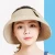 Import Summer outdoor round head empty top sun hat brim visor with bowknot from China