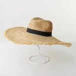Summer Women Beach Sunshade  Wide Brim Straw Hat