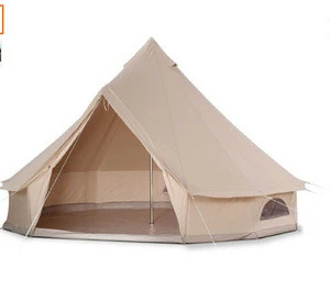 SUNWAY Waterproof Cotton Canvas Family Camping Bell Tent Indian Tent