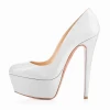 supengzhe New Simple And Comfortable Candy Color High Heel PU Patent Leather Waterproof High Heels