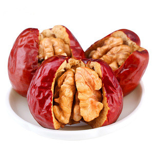 Sweet dried red dates jujube with walnut kernels healthy snack food for sell
