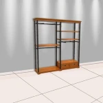 Tailor garment shop wall display/clothes store wall mounted display/wall mounted panel hanger cloth display for shop