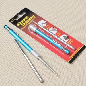 Tanlentool 3 in 1 pocket knife sharpener pen type fish hook sharpener for knives and fish hook sharpener