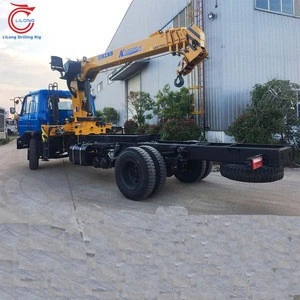 Telescopic boom truck-mounted crane with 8 tons lifting capacity